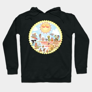 Cartoon Map of Southern California Hoodie